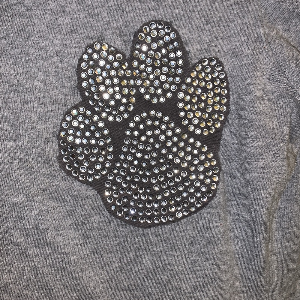 Pajama jeans vintage shirt with Rhinestone Paw Design - Picture 5 of 8